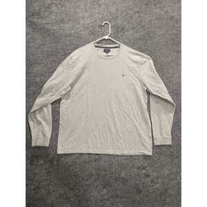 Brooks Brothers 346 Men's Gray Long Sleeve Crew Neck Cotton T-Shirt Size XXL